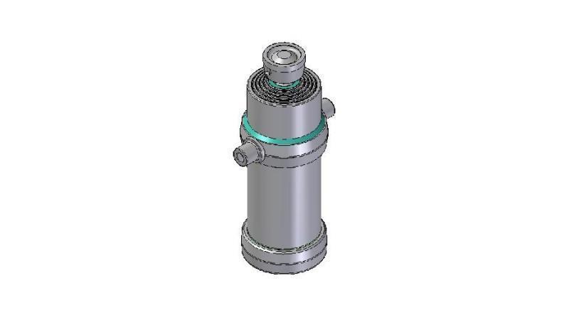 4052S -TELESCOPISK CYLINDER STANDARD/BALL 5 TRIN SLAG 2100 DIAMETER 190