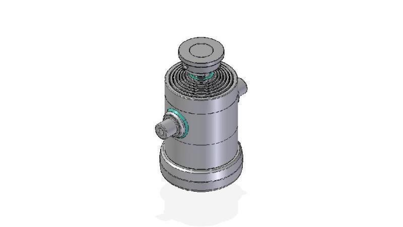 7031S -TELESCOPISK CYLINDER STANDARD/BALL 7 TRIN REJSE 1737 DIAMETER 240