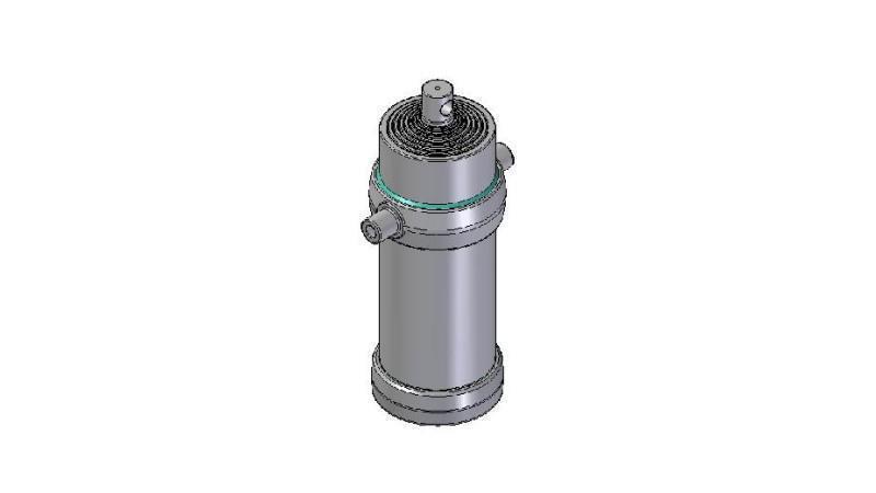 8027F - TELESCOPISK CYLINDER STANDARD/HUL 8 TRIN SLAG 3890 DIAMETER 215