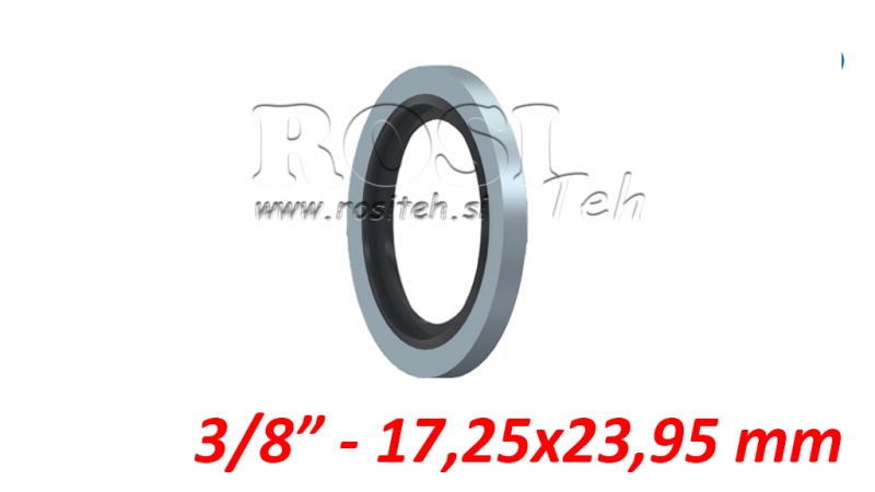 METALDICHTNG MIT GUMMI 3/8 - 17,25x23,95 mm