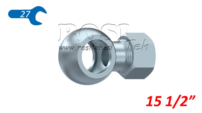 METALLROHR-BANJO 1/2 MIT MUTTER