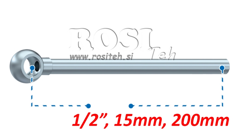 METALL-BANJO-ROHR 15MM 1/2 200MM