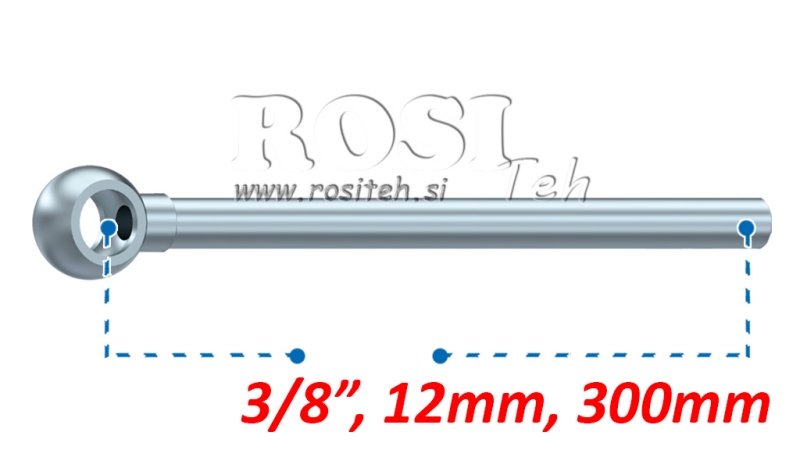 METALLROHR MIT RING 3/8 300mm