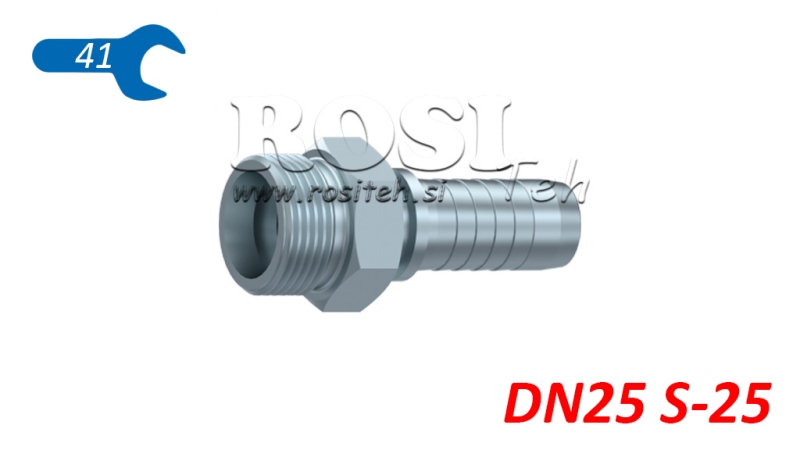 RACCORD HYDRAULIQUE CES 25 AVEC MALE DN25-M36X2