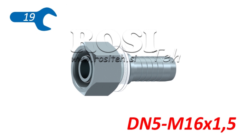 HYDRAULISK FORBINDELSE DKOS 8 MED HUN DN5-M16X1,5