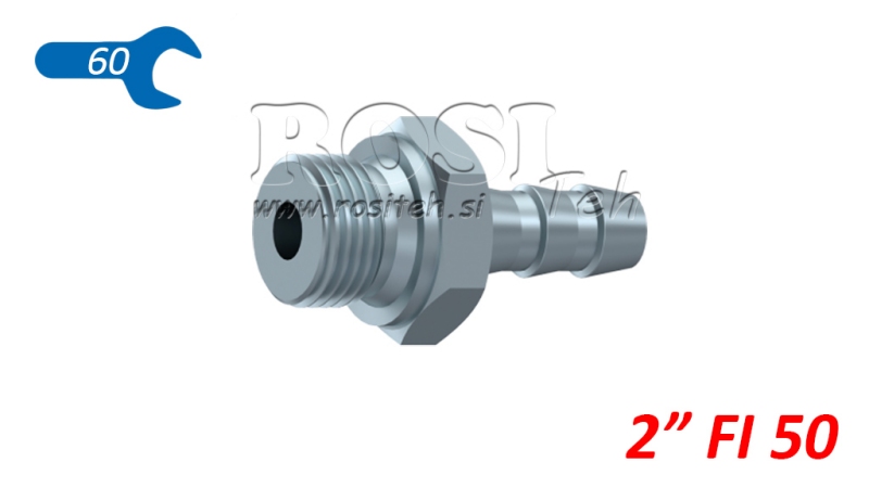 HYDRAULIKANSCHLUSS - MÄNNLICH 2 FÜR GUMMISCHLAUCH FI 50