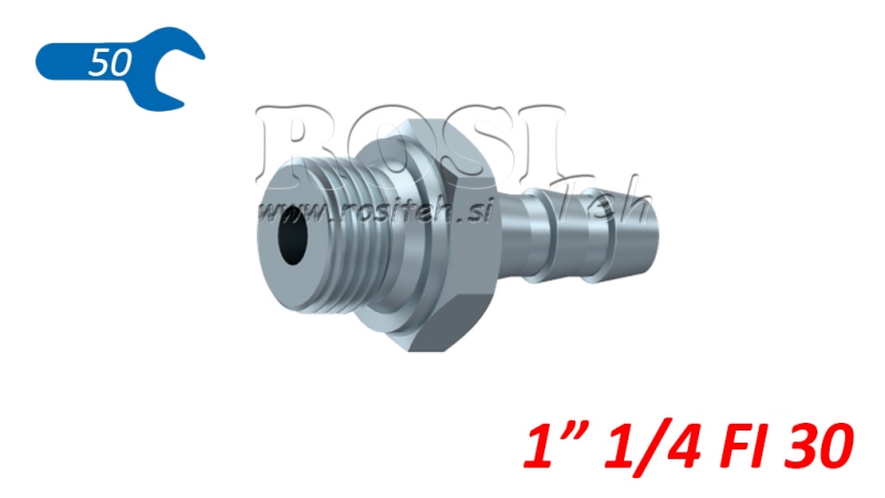HYDRAULIK SAUGANSCHLUSS MÄNLICH 1 1/4 FÜR GUMMISCHLAUCH FI30
