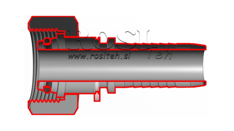 HYDRAULISK FORBINDELSE DKOS 8 MED HUN DN6-M16X1,5