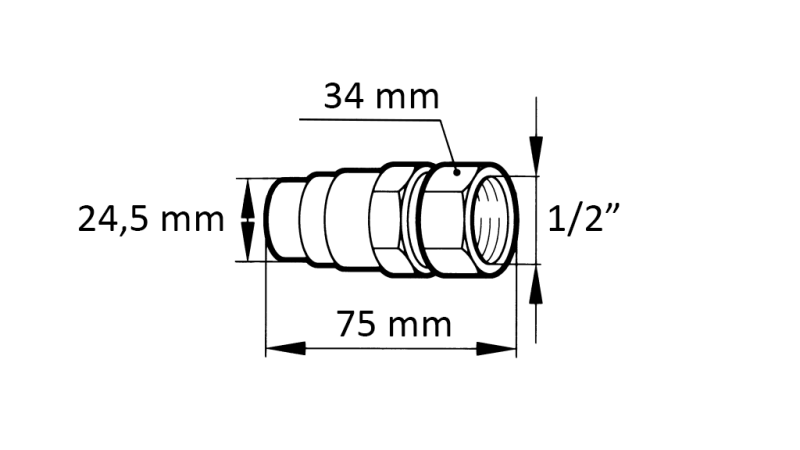 SCHNELL KUPPLUNG BAGER FFH MÄNNLICH 1/2