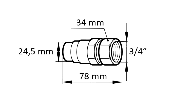 SCHNELL KUPPLUNG BAGGER MÄNNLICH 3/4 38mm