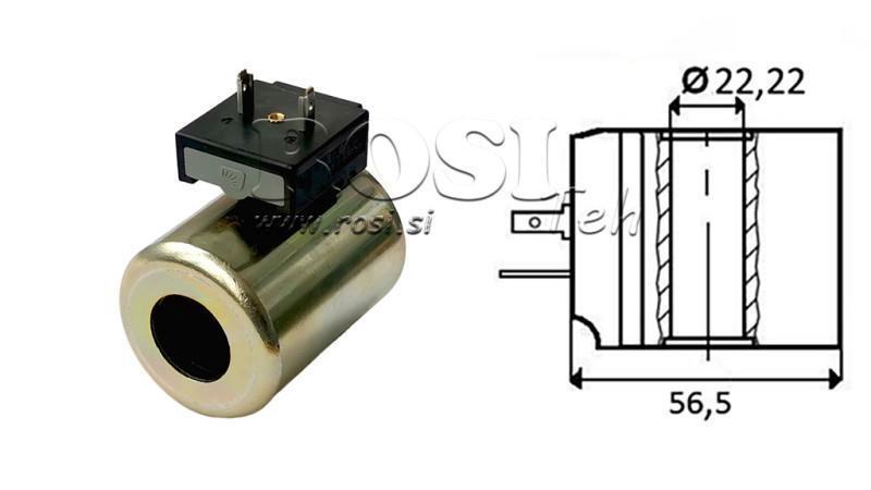 ELEKTROMAGNETISK SPOLE 12V DC - CB14 - fi 22.22mm-59mm 30W IP65
