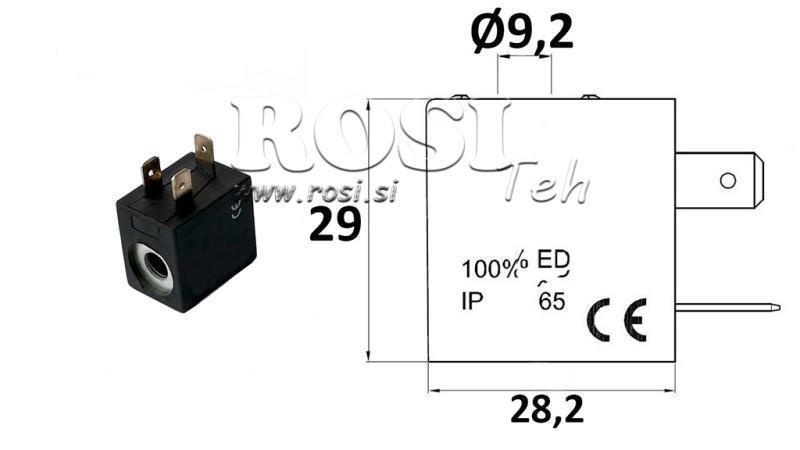 ELEKTROMAGNETISCHE SPULE 230VAC FÜR VENTIL - fi 19,2mm-29mm 4W