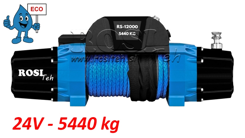 24 V ELEKTRIČNI VITEL RS-12000 - 5440 kg - SINTETIČNA VRV ECO