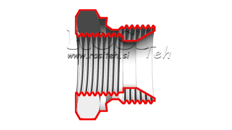 HYDRAULISK ADAPTER HAN-HUN 3/4-3/8