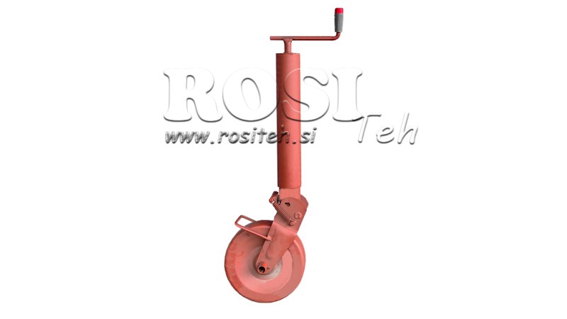 GEWINDE STØTTEBEN 240MM - 700KG MED STØTTEHJUL