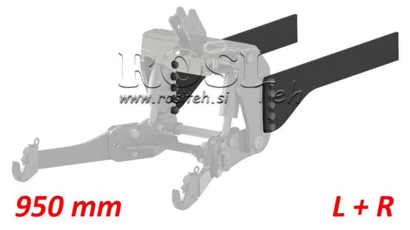 UNIVERZALNO VPETJE (950mm) ČELNE HIDRAVLIKE KAT.2 - KAT.3 ZA TRAKTOR