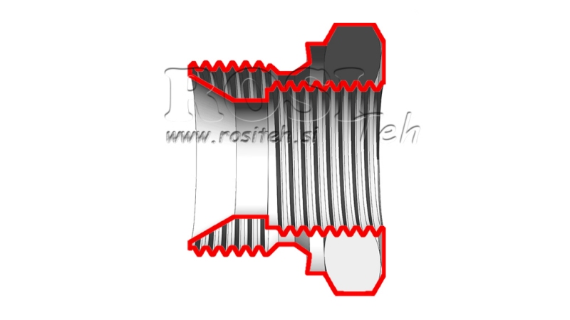 HYDRAULIKADAPTER MÄNNLICH-WEIBLICH 3/8-1/4