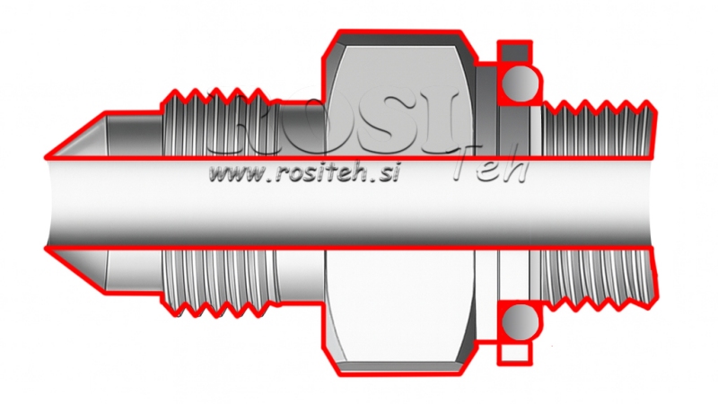 HYDRAULISK REDUCER 1 1/16 JIC74°-3/4 GAS