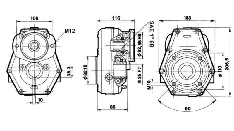 MULTIPLIKATOR 3:1 TIL HYDROMOTOR MP-MR
