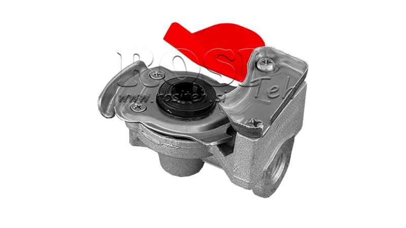 BREMSKOPPLER MIT VENTIL - ROT