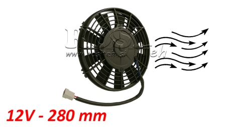 AXIAL LÜFTER - VENTILATOR 280 mm - ZULEITEND 12V