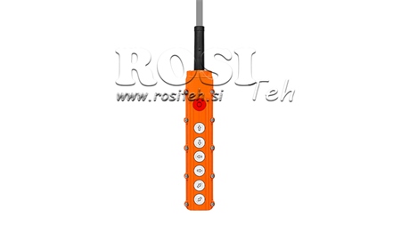 FERNBEDIENUNG SET 6 TASTEN + NOTAUSSCHALTER IM GEHÄUSE MIT KABEL