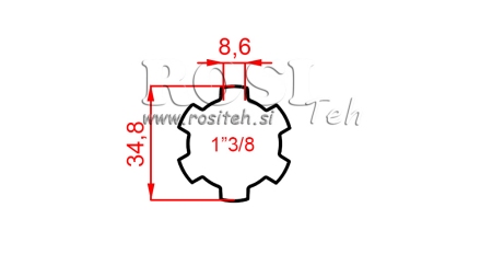 ADAPTADOR CARDÁN BUJE 1-3/8 (150 mm)