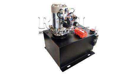 MINI HYDRAULISK AGGREGAT 12V DC - 1.6kW = 2.1cc - 25 lit - dobbelt retningssamling (metal)
