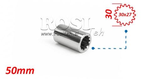 ADAPTADOR CARDÁN BUJE 30x27 (16 ESTRÍAS) (50 mm)