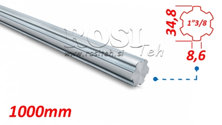 EJE CARDÁN ESTRIADO 1-3/8 (1000 mm)