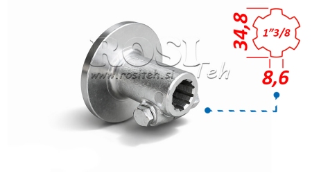 ΠΡΟΣΑΡΜΟΓΕΑΣ P.T.O. 1”3/8 - FLANGE 120mm ΜΕ PIN