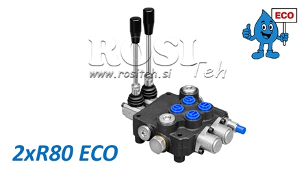 HYDRAULISCHES HANDVENTIL – 2-SEKTIONEN-STEUERVENTIL 2xR80 ECO