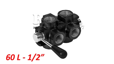 MANUELLE 6 WEGE VENTIL DF 1/2 - 60 lit