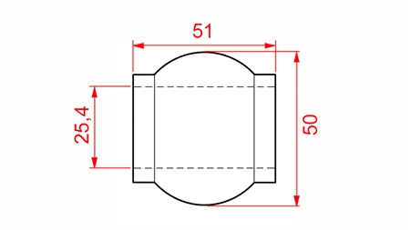 OBERLENKERKUGEL 50/25,4