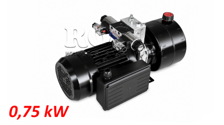 MINI HYDRAULICKÁ JEDNOTKA 230V AC (0,75 kW) - 3,7 cc - 5,2 lit/min - nádrž 4 lit