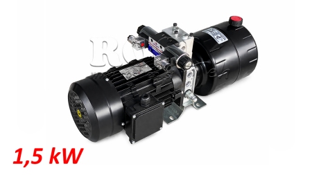 MINI HYDRAULIKAGGREGAT 380V AC (1.5 kW) - 5.8 cc - 8.2 lit/min - tank 6 lit
