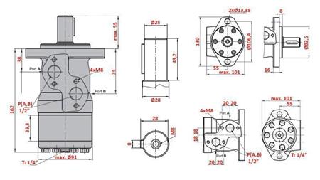 HYDRAULIKMOTOR MP 250