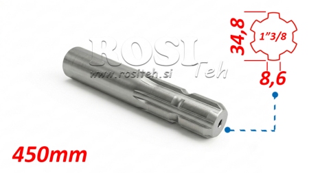 ZAPFWELLEN ANSATZ 13/8 L=450