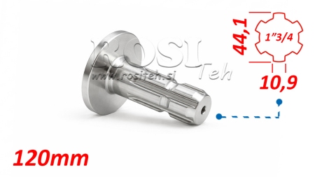 P.T.O. ADAPTER MED FLANGE 1 3/4 L120