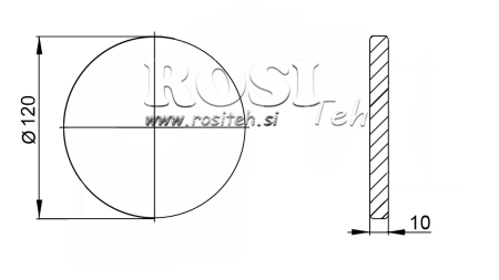 P.T.O. ADAPTER MED FLANGE 1 3/4 L120