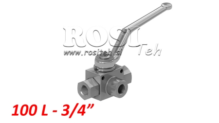 MANUAL 3-WAY VALVE RS3 3/4 - 400BAR - 100 LIT