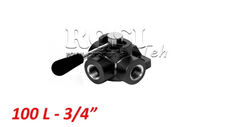 ROČNI 3 POTNI VENTIL DF 3/4 - 100LIT