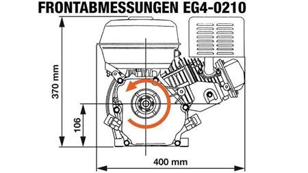 Benzinmotor EG4-200cc-5.10kW-3.600 U/min-H-KW20x53-Handstart