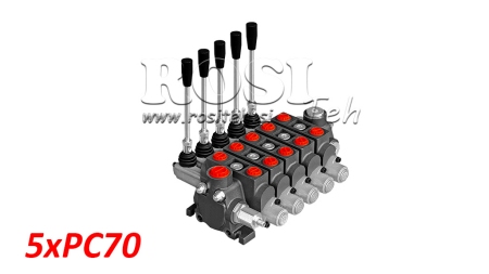 DISTRIBUTEUR HYDRAULIQUE MODULAIRE 5XPC70 - 70 L/MIN