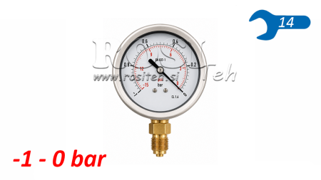 VAKUUMMETER DN63 VERTICAL - 1-0BAR - 1/4