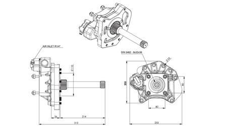 Dimensioner HYDRAULISK PUMPEDRIFT - MERCEDES ACTROS A