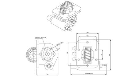 Abmessungen DER HYDRAULIKPUMPE - ISUZU HINO MECHANIK