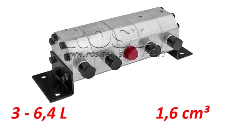 HYDRAULISK GIR FLOW DELER 4/1 (3-6.4 LIT - MAX.240BAR) 1.6CC/SEG