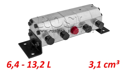 HYDRAULISK GIR FLOW DELER 4/1 (6.4-13.2LIT - MAX.240BAR) 3.1CC/SEG