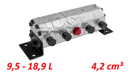 HYDRAULISK GEARKASSE FLOW DELER 4/1 (9.5-18.9LIT - MAX.240BAR) 4.2CC/SEG
